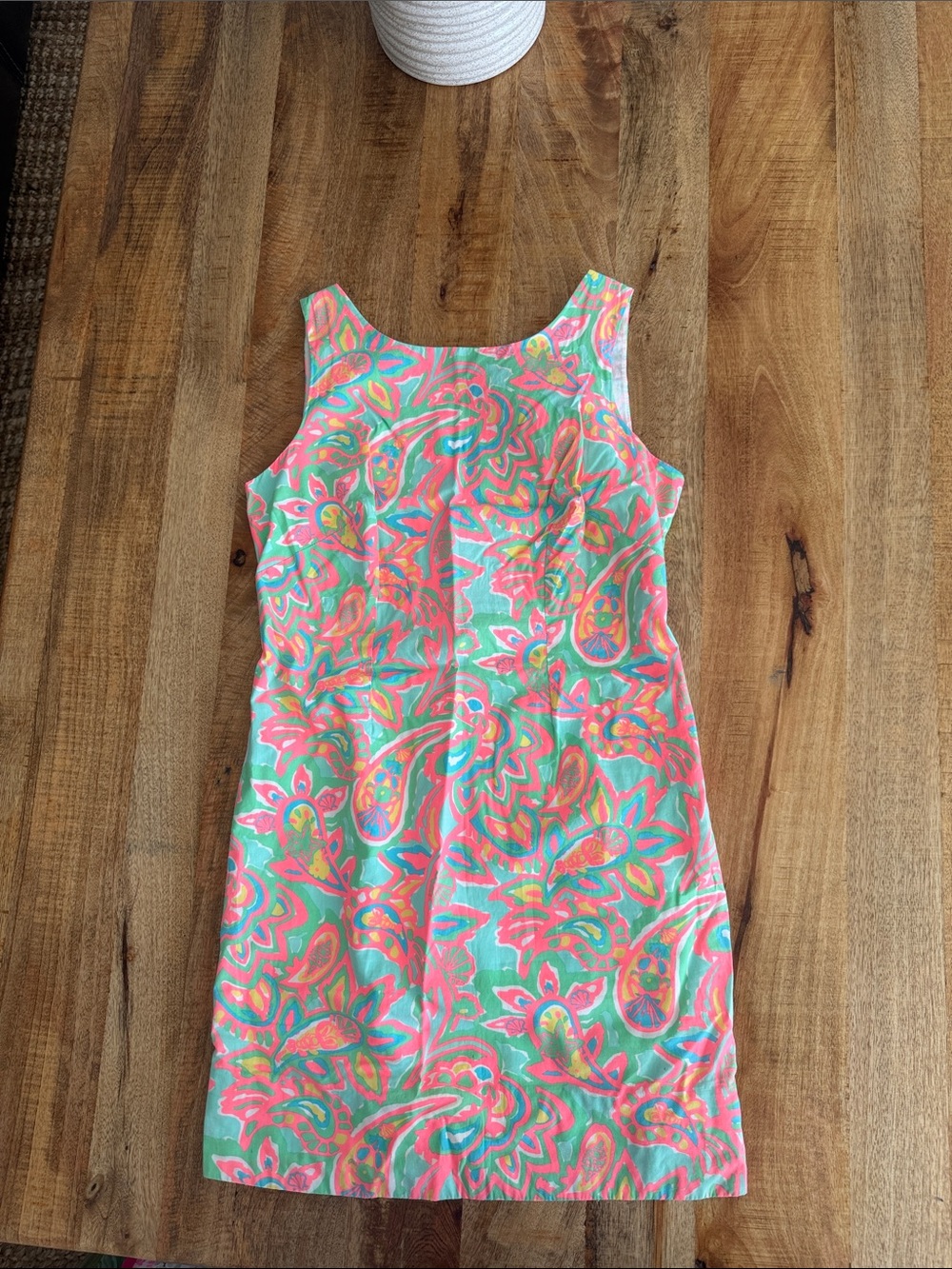 Lilly Pulitzer Coral, Mint & Aqua Paisley Mini Shift Dress